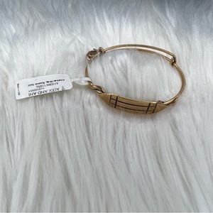 Alex and Ani Antlantean Wrap Rafaelian Gold Horizontal Bangle Bracelet